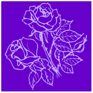 Floral Bloom - Deep Purple - Coaster - Round Ceramic Design