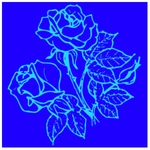 Floral Bloom - Royal Blue - Coaster - Round Ceramic Design