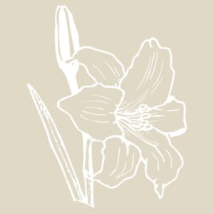 White Flower - Canvas Shopper Tote Bag - Thread Project  Design