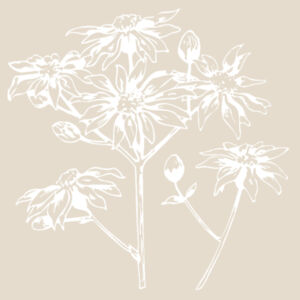 White Flowers -Super Tote Bag - Thread Project  Design