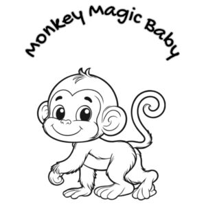Monkey Magic - Black - AS Colour Organic Infant Mini-Me One-Piece Design