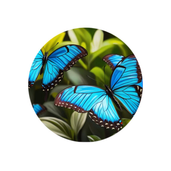 Butterflies - Coaster - Round Ceramic Thumbnail