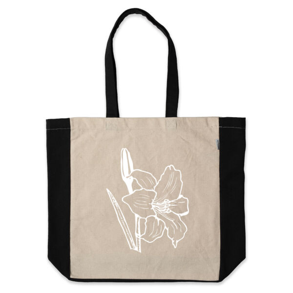 White Flower - Canvas Shopper Tote Bag - Thread Project  Thumbnail