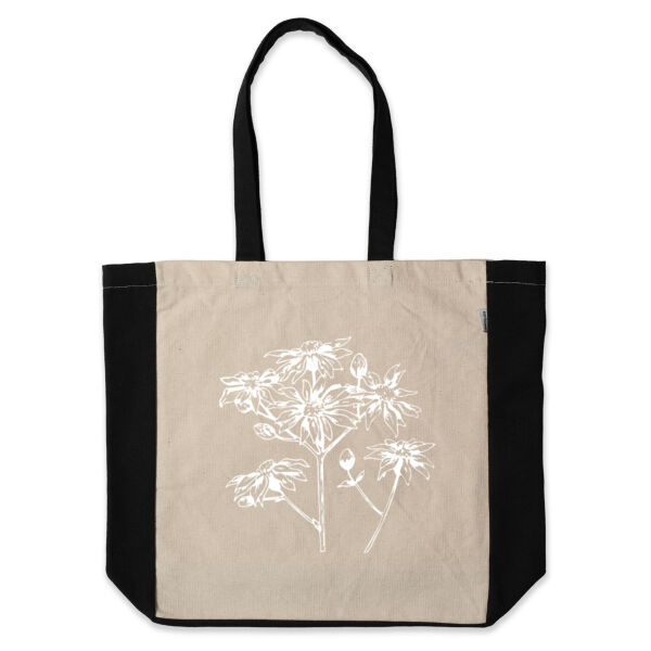 White Flowers - Canvas Shopper Tote Bag - Thread Project  Thumbnail
