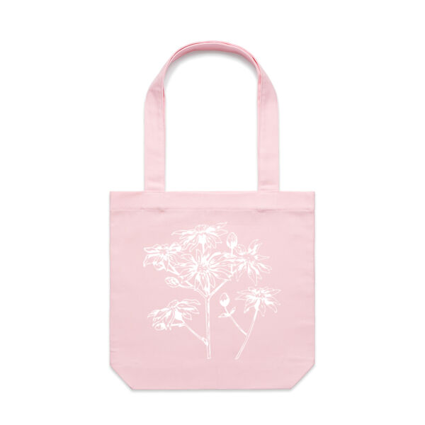 White Flowers -AS Colour Carrie Tote Bag  Thumbnail