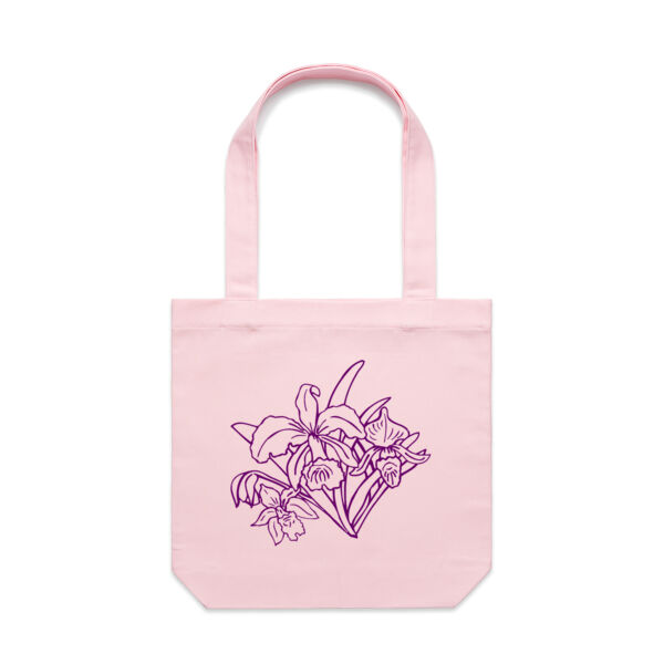 Plum Flower - AS Colour Carrie Tote Bag Thumbnail