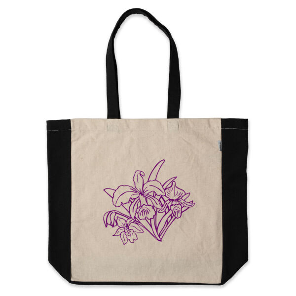 Plum Flower - Canvas Shopper Tote Bag - Thread Project Thumbnail