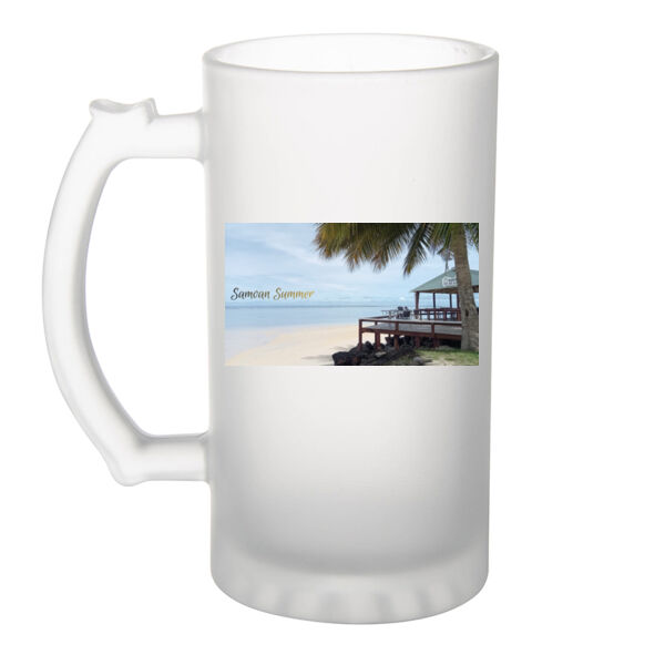 Island Summer - Frosted Glass Beer Mug Thumbnail