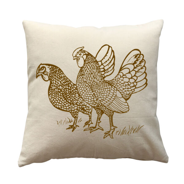 Two Chicks - Walnut - Cushion cover Thumbnail