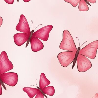 Pink butterflies for infant clothing  1  Thumbnail